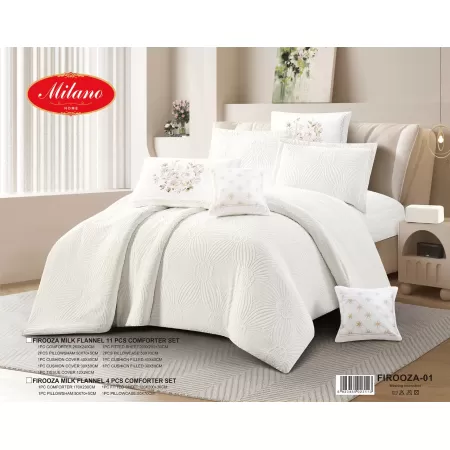 Comforter Firooza Milk Flannel 11 pcs Set Comforter Firooza Milk Flannel 11 pcs Set